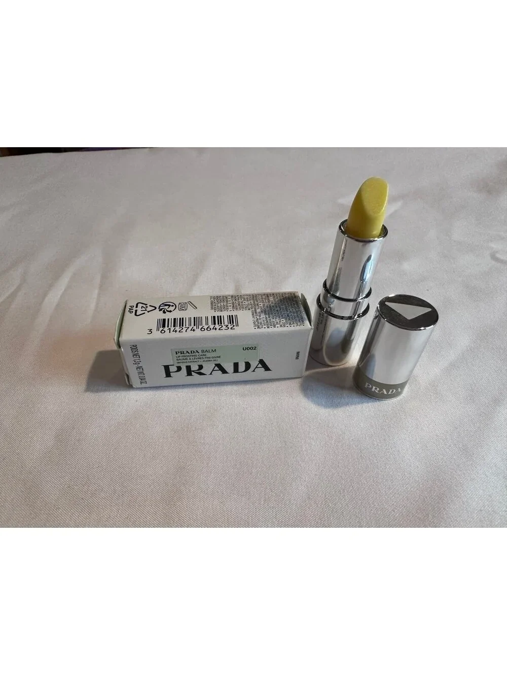 Prada Lip Balm Lipstick in Banana Yellow U002